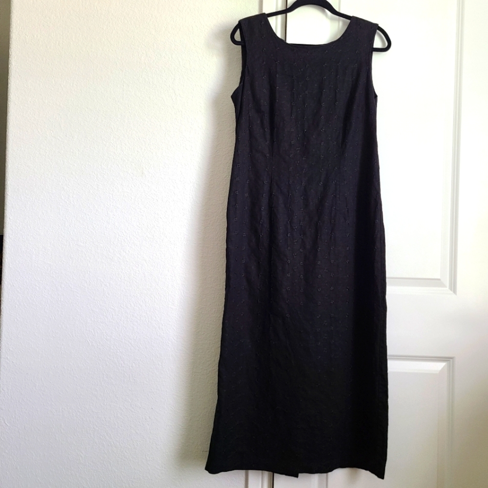 Black Sleeveless Sheath Maxi Dress